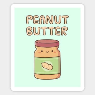 Cute Peanut Butter Jar Doodle Magnet